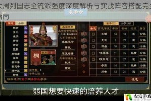 大周列国志全流派强度深度解析与实战阵容搭配完全指南