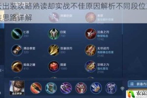 赵云出装攻略熟读却实战不佳原因解析不同段位正确出装思路详解