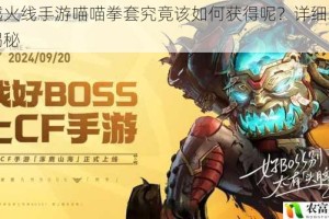穿越火线手游喵喵拳套究竟该如何获得呢？详细攻略大揭秘
