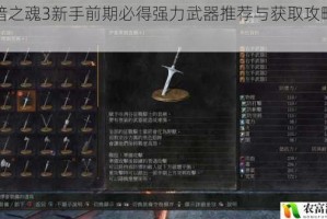 黑暗之魂3新手前期必得强力武器推荐与获取攻略指南