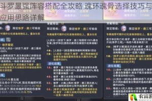 剑斗罗最强阵容搭配全攻略 魂环魂骨选择技巧与实战应用思路详解