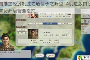战国雄主经济制胜之道信长之野望14创造版内政发展与资源运营全指南