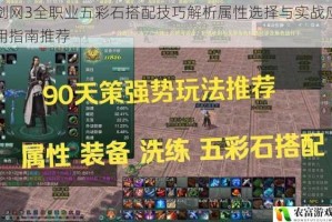 剑网3全职业五彩石搭配技巧解析属性选择与实战应用指南推荐