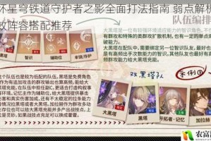 崩坏星穹铁道守护者之影全面打法指南 弱点解析与高效阵容搭配推荐