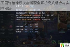 洛克王国许褚仲康技能搭配全解析高效组合与实战技巧制胜秘籍