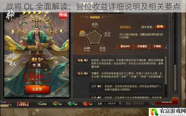 战将 OL 全面解读:官位收益详细说明及相关要点