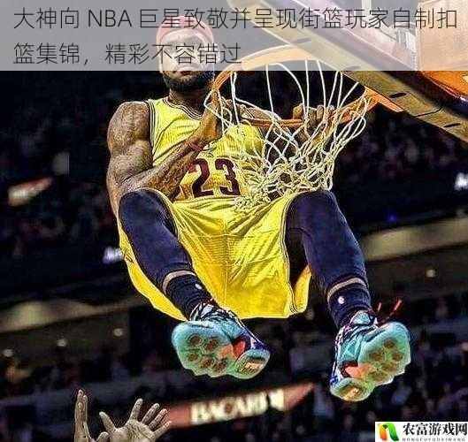 大神向 NBA 巨星致敬并呈现街篮玩家自制扣篮集锦,精彩不容错过
