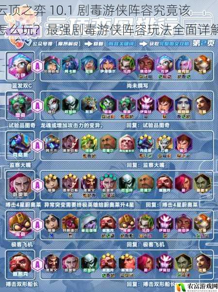 云顶之弈 10.1 剧毒游侠阵容究竟该怎么玩?最强剧毒游侠阵容玩法全面详解