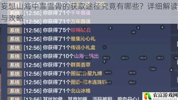 妄想山海中霏雪骨的获取途径究竟有哪些?详细解读与攻略