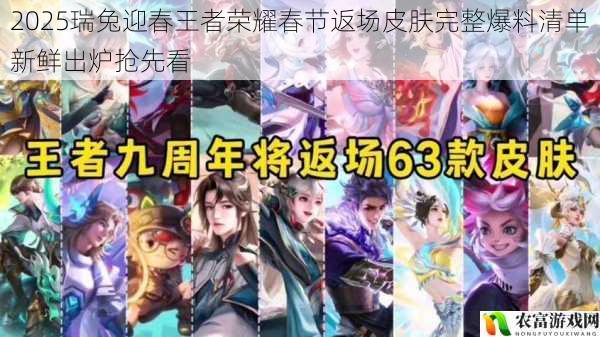2025瑞兔迎春王者荣耀春节返场皮肤完整爆料清单新鲜出炉抢先看