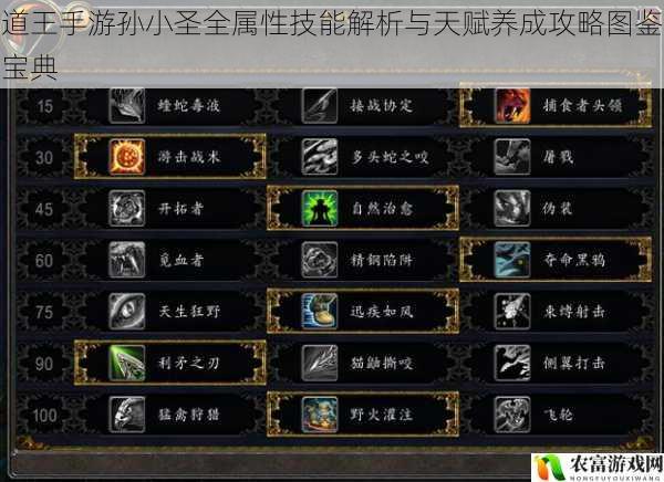 道王手游孙小圣全属性技能解析与天赋养成攻略图鉴宝典