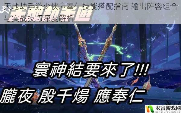 天地劫手游少侠应奉仁技能搭配指南 输出阵容组合与实战技巧深度解析