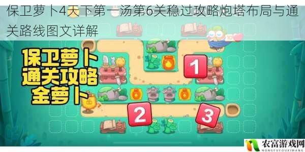 保卫萝卜4天下第一汤第6关稳过攻略炮塔布局与通关路线图文详解