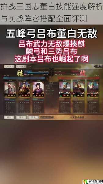 拼战三国志董白技能强度解析与实战阵容搭配全面评测