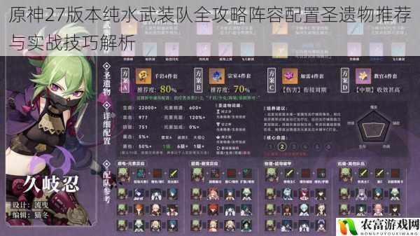 原神27版本纯水武装队全攻略阵容配置圣遗物推荐与实战技巧解析