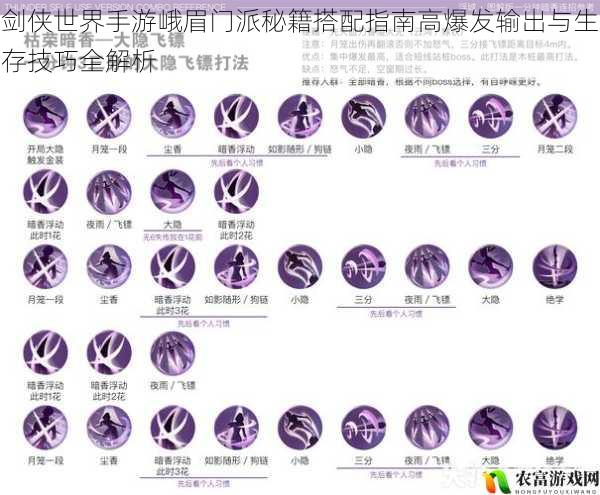 剑侠世界手游峨眉门派秘籍搭配指南高爆发输出与生存技巧全解析