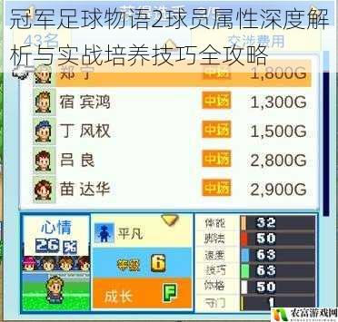 冠军足球物语2球员属性深度解析与实战培养技巧全攻略