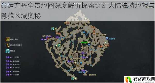 命运方舟全景地图深度解析探索奇幻大陆独特地貌与隐藏区域奥秘
