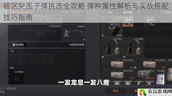 暗区突围子弹挑选全攻略 弹种属性解析与实战搭配技巧指南
