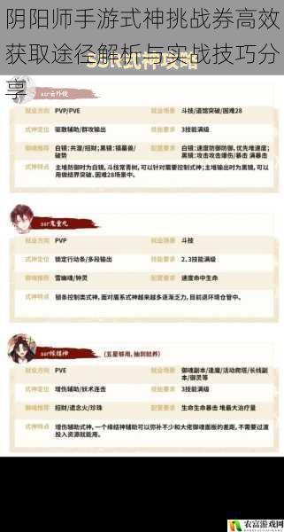 阴阳师手游式神挑战券高效获取途径解析与实战技巧分享