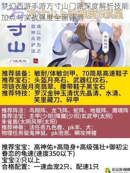 梦幻西游手游方寸山门派深度解析技能加点与实战强度全面评测