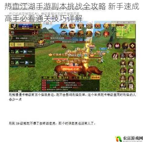 热血江湖手游副本挑战全攻略 新手速成高手必看通关技巧详解