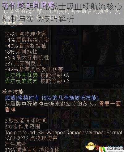 恐怖黎明神秘战士吸血续航流核心机制与实战技巧解析
