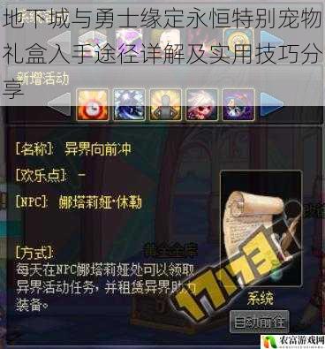 地下城与勇士缘定永恒特别宠物礼盒入手途径详解及实用技巧分享