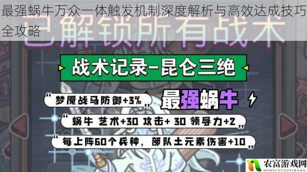 最强蜗牛万众一体触发机制深度解析与高效达成技巧全攻略