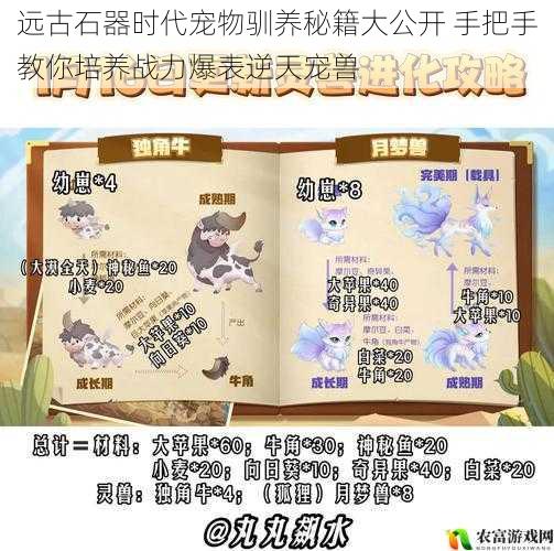 远古石器时代宠物驯养秘籍大公开 手把手教你培养战力爆表逆天宠兽