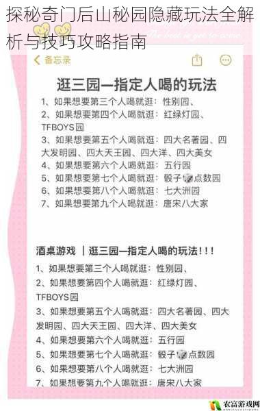 探秘奇门后山秘园隐藏玩法全解析与技巧攻略指南