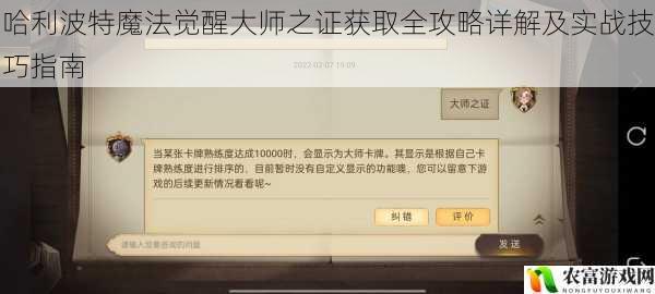 哈利波特魔法觉醒大师之证获取全攻略详解及实战技巧指南