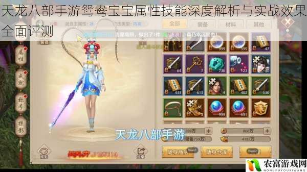 天龙八部手游鸳鸯宝宝属性技能深度解析与实战效果全面评测