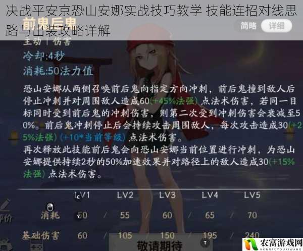 决战平安京恐山安娜实战技巧教学 技能连招对线思路与出装攻略详解
