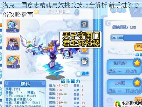 洛克王国意志精魂高效挑战技巧全解析 新手进阶必备攻略指南