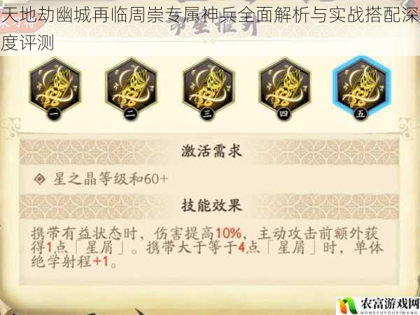天地劫幽城再临周崇专属神兵全面解析与实战搭配深度评测