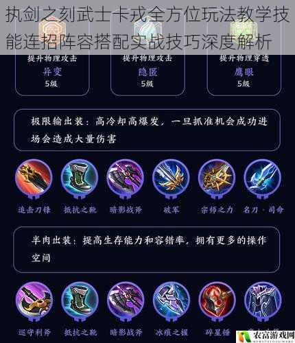 执剑之刻武士卡戎全方位玩法教学技能连招阵容搭配实战技巧深度解析