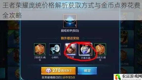 王者荣耀庞统价格解析获取方式与金币点券花费全攻略