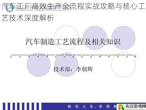 汽车工厂高效生产全流程实战攻略与核心工艺技术深度解析