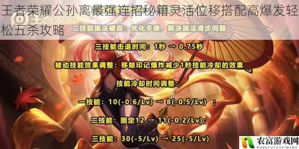 王者荣耀公孙离最强连招秘籍灵活位移搭配高爆发轻松五杀攻略