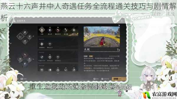 燕云十六声井中人奇遇任务全流程通关技巧与剧情解析